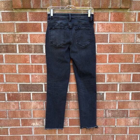 Flying Monkey Black Ankle Cropped Jeans with Raw Hem - Picture 3 of 9